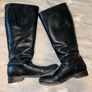 Tall Black Frye Boots Size 9